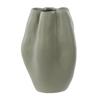 Amalfi Fluid Vase in Cream stoneware