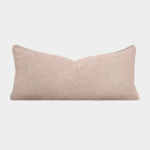 norsu STUDIO Forma Collection Align lumbar cushion in blush, 90x40cm | Norsu Interiors