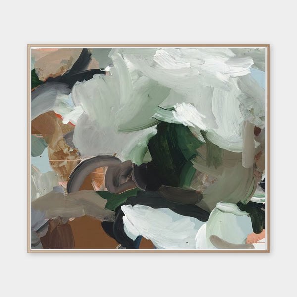 Alisha Falconer Drive 1 fine art canvas print framed in natural oak