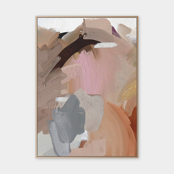 Alisha Falconer Garden View fine art canvas print framed in natural oak