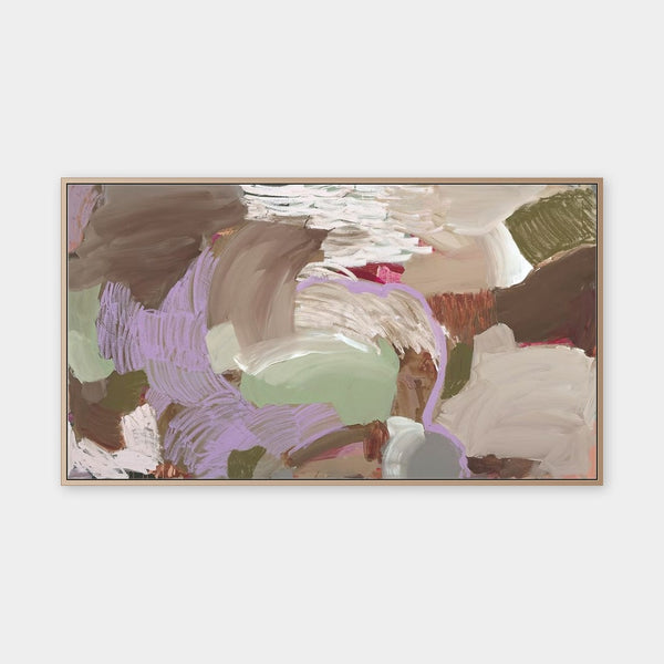 Alisha Falconer Graphica fine art canvas print framed in natural oak