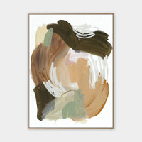 Alisha Falconer Saltbush 2 fine art canvas print framed in natural oak
