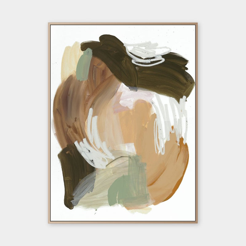 Alisha Falconer Saltbush 2 fine art canvas print framed in natural oak