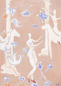 All Heart limited edition fine art print by Bonnie Gray, pale figures on a warm blush ground