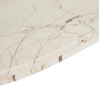 Globe West Coffee Tables Globe West Amara Oval Leg Coffee Table, Brown Vein Marble