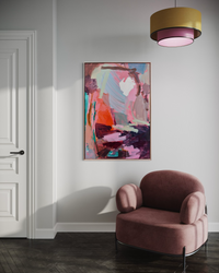 She Dreams in Colour abstract canvas art print by Prudence Demarchi - detail