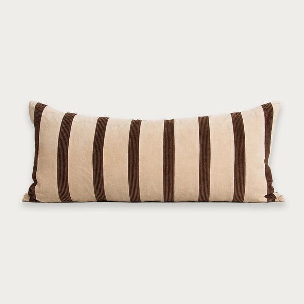 Baya Huxley Lumbar Cushion - Natural/Chocolate