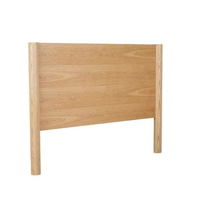 Natural ash timber Artie Bedhead with simple, elegant design and wall mounting brackets