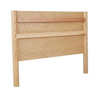 Natural ash timber Artie Bedhead with wood grain finish, queen and king sizes available, wall mount brackets.