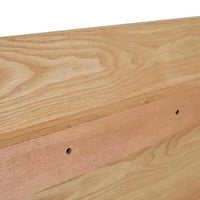 Natural ash timber Artie Bedhead by Globe West with visible wood grain and wall mounting brackets