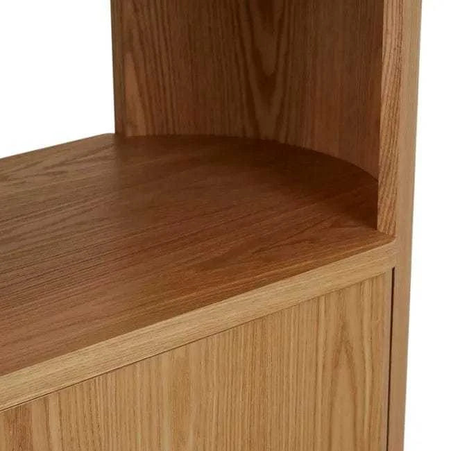 Globe West Bookcase Globe West Classique Tall Oval Bookshelf, Natural Ash