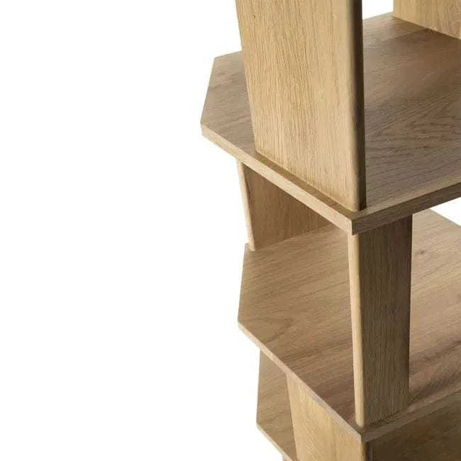 Globe West Bookcase Ethnicraft Stairs Column Bookshelf - Oak