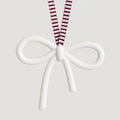 norsu STUDIO Christmas Ceramic Bow Ornament, Cloud
