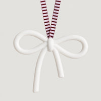 norsu STUDIO Christmas Ceramic Bow Ornament, Cloud