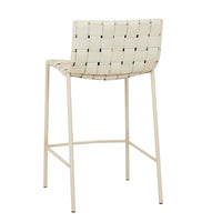 GlobeWest Everly Barstool - Linen Grey - Matt Linen Grey