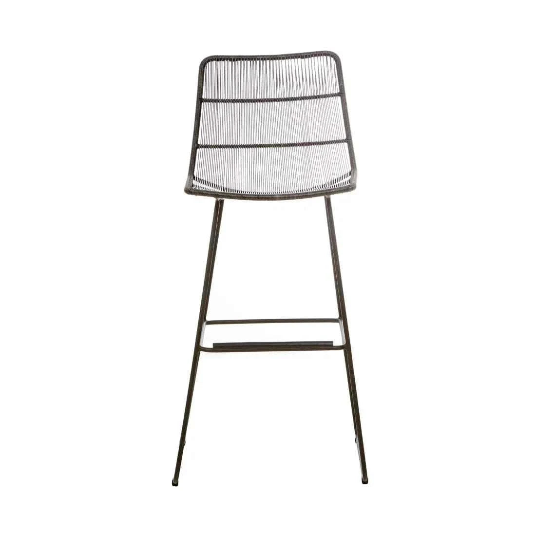 Globe West Dining Chairs Globe West Granada Sleigh Barstool - Liquorice