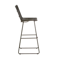 Globe West Dining Chairs Globe West Granada Sleigh Barstool - Liquorice