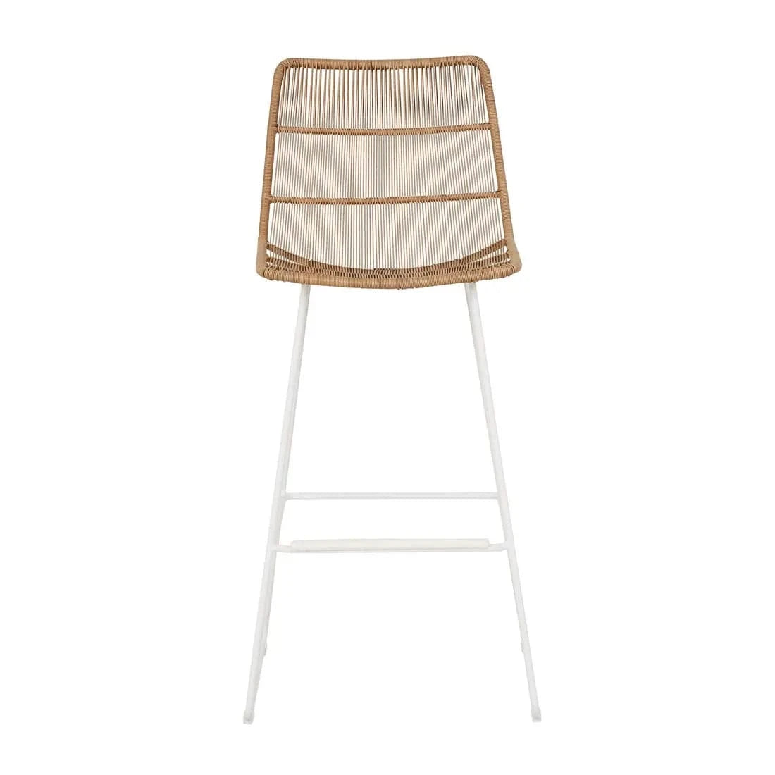 Globe West Dining Chairs Globe West Granada Sleigh Barstool - Natural/White