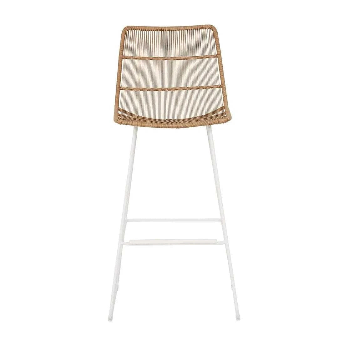 Globe West Dining Chairs Globe West Granada Sleigh Barstool - Natural/White