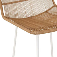 Globe West Dining Chairs Globe West Granada Sleigh Barstool - Natural/White