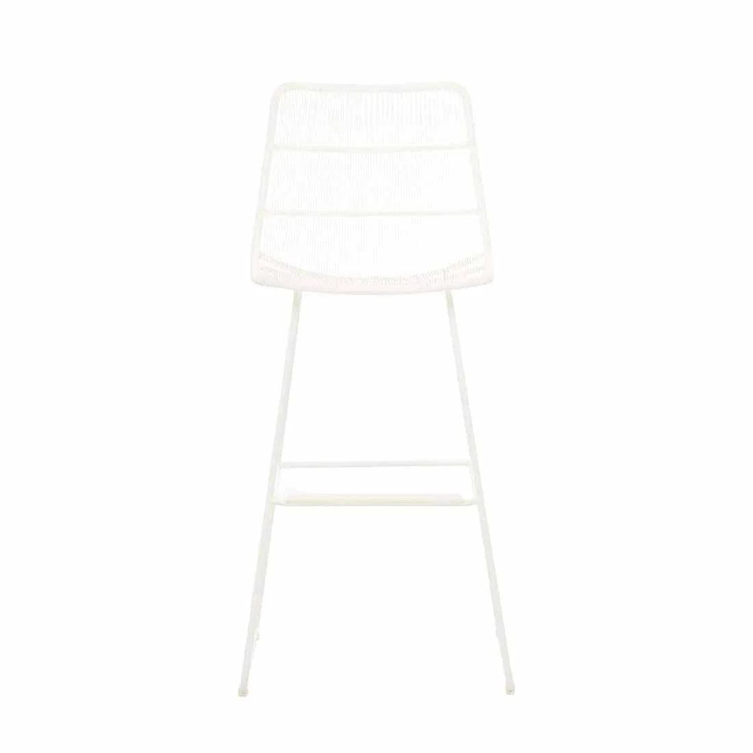Globe West Dining Chairs Globe West Granada Sleigh Barstool - White