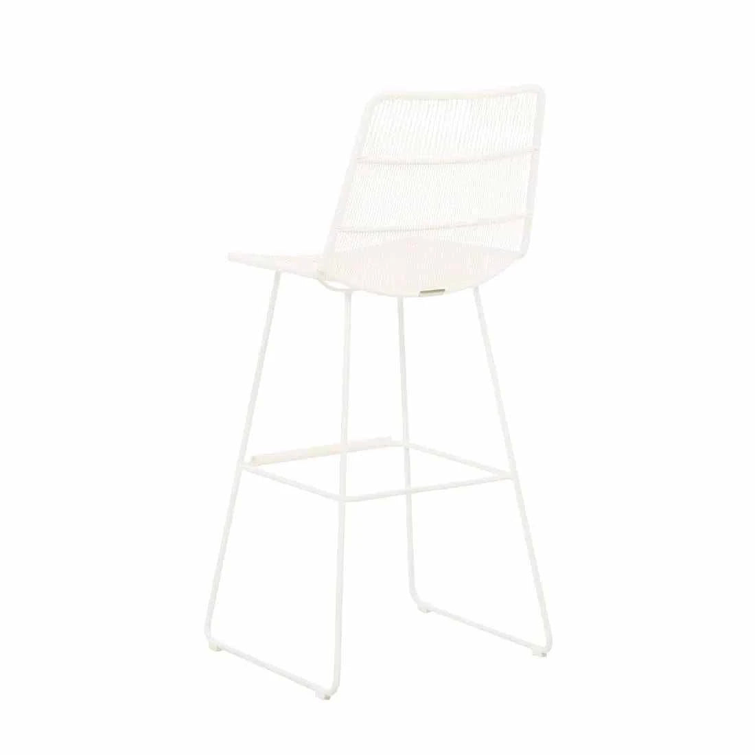Globe West Dining Chairs Globe West Granada Sleigh Barstool - White
