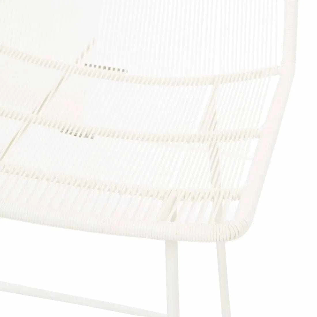 Globe West Dining Chairs Globe West Granada Sleigh Barstool - White