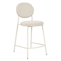 GlobeWest Laylah Loop Barstool - Wheat/Almond Milk