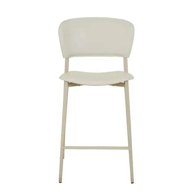 Globe West Bar Stools GlobeWest Matilda Barstool - Linen Grey - Matt Linen Grey