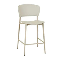 Globe West Bar Stools GlobeWest Matilda Barstool - Linen Grey - Matt Linen Grey