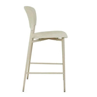 Globe West Bar Stools GlobeWest Matilda Barstool - Linen Grey - Matt Linen Grey