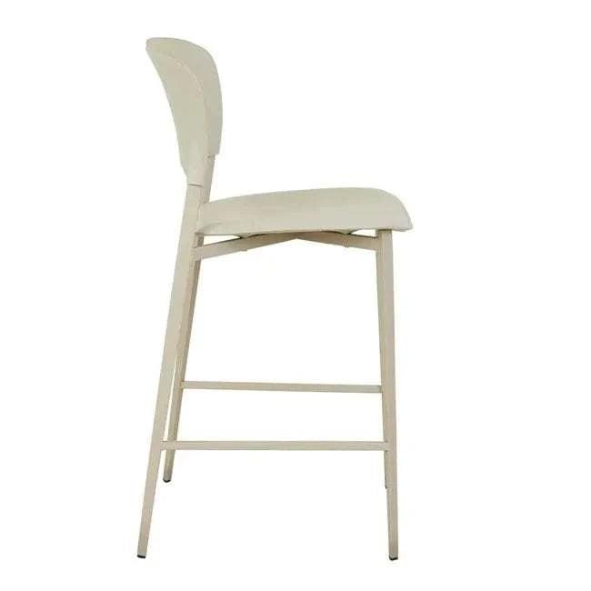 Globe West Bar Stools GlobeWest Matilda Barstool - Linen Grey - Matt Linen Grey
