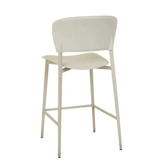 Globe West Bar Stools GlobeWest Matilda Barstool - Linen Grey - Matt Linen Grey