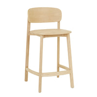 GlobeWest Miles Barstool - Satin Oak