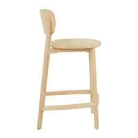 GlobeWest Miles Barstool - Satin Oak