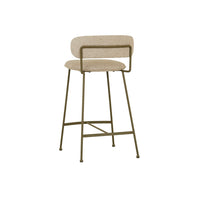 GlobeWest Piccolo Barstool - Fawn Speckle - Matt Olive, styled in a room setting