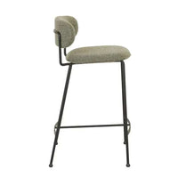 Globe West Dining Chairs GlobeWest Piccolo Barstool - Moss Tweed - Black Metal