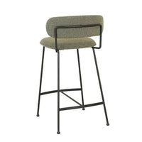 Globe West Dining Chairs GlobeWest Piccolo Barstool - Moss Tweed - Black Metal