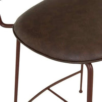 Globe West Dining Chairs GlobeWest Piccolo Barstool - Vintage Matt Dark Brown PU - Matt Syrah