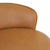 GlobeWest Tolv Glide Barstool - Pecan Leather - Espresso Oak