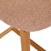 Globe West Bar Stools Sketch Pinta Upholstered Barstool - Woven Red Clay - Light Oak