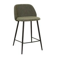 Globe West Bar Stools GlobeWest Sophia Barstool - Oregano - Black Metal