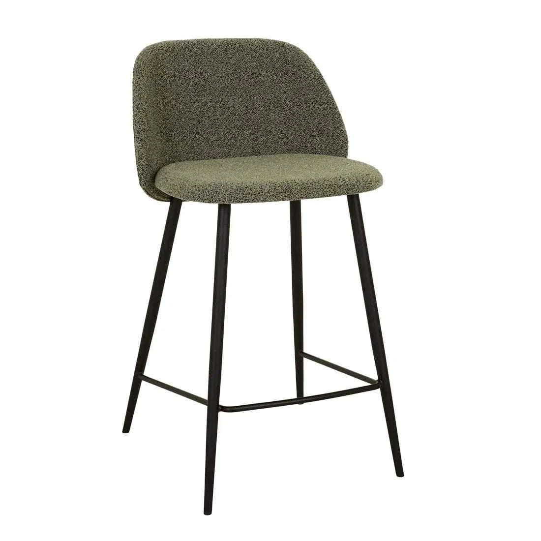 Globe West Bar Stools GlobeWest Sophia Barstool - Oregano - Black Metal