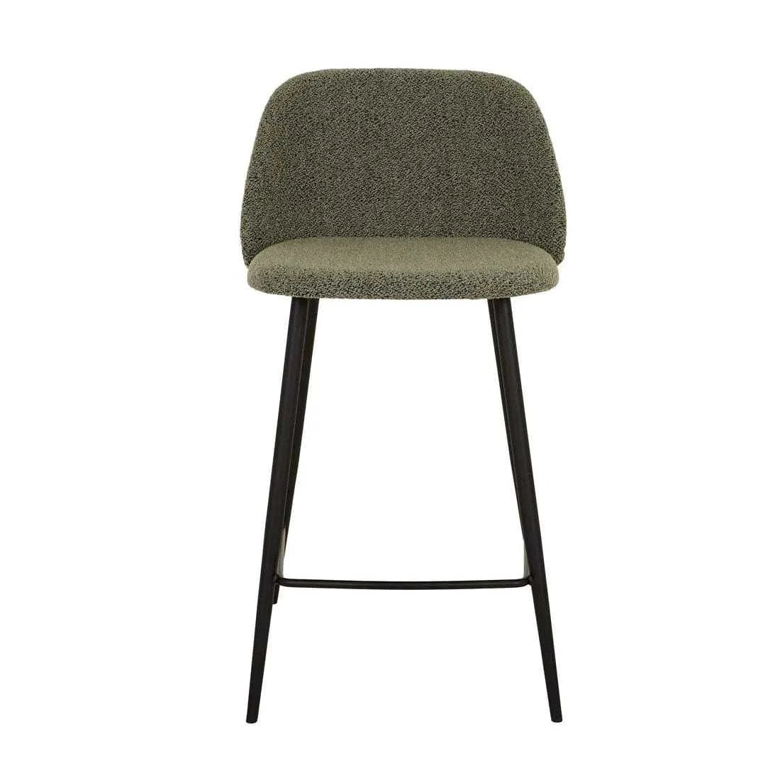 Globe West Bar Stools GlobeWest Sophia Barstool - Oregano - Black Metal