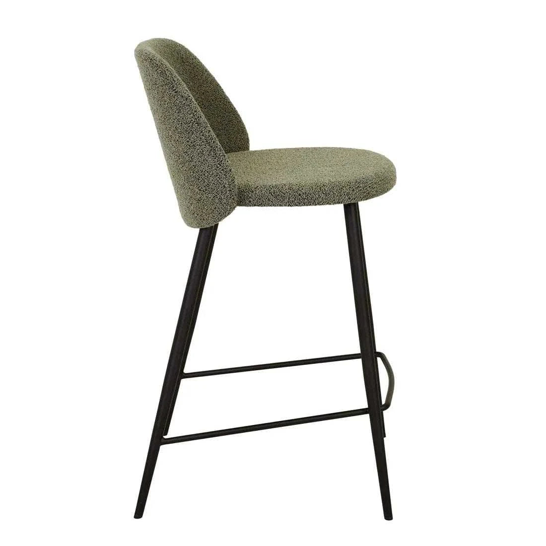 Globe West Bar Stools GlobeWest Sophia Barstool - Oregano - Black Metal