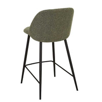 Globe West Bar Stools GlobeWest Sophia Barstool - Oregano - Black Metal