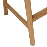 Tolv Inlay Barstool close-up of solid light oak timber base legs