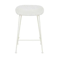 GlobeWest Turner Barstool with birch boucle upholstery and bone powder-coated metal frame, contemporary indoor seating