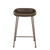 Globe West Bar Stools GlobeWest Turner Barstool - Vintage Matt Dark Brown PU - Matt Syrah