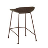 Globe West Bar Stools GlobeWest Turner Barstool - Vintage Matt Dark Brown PU - Matt Syrah